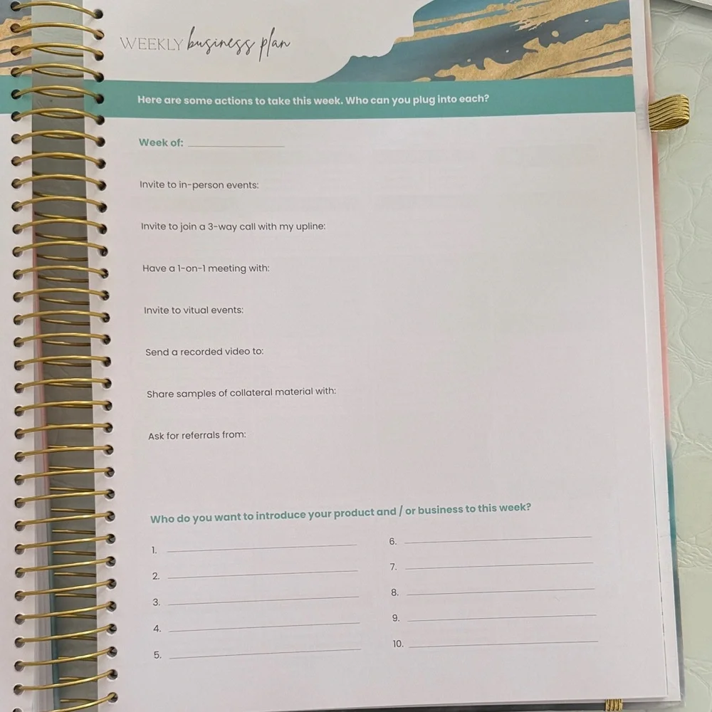 90 Day Habits - 12 month Planner for Network Marketers + Direct Sales